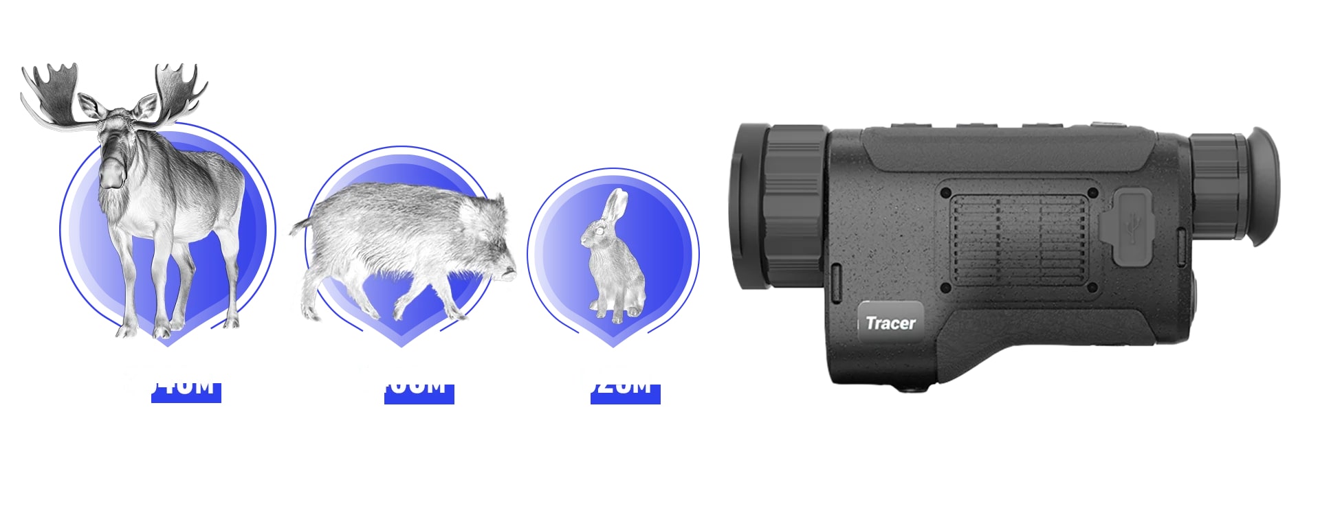 Дальность обнаружения Conotech Tracer 50 LRF