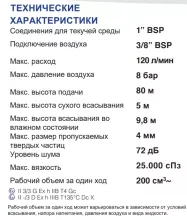 Мембранный насос FLUIMAC Phoenix P120 A-MTTAT1-AB - 3