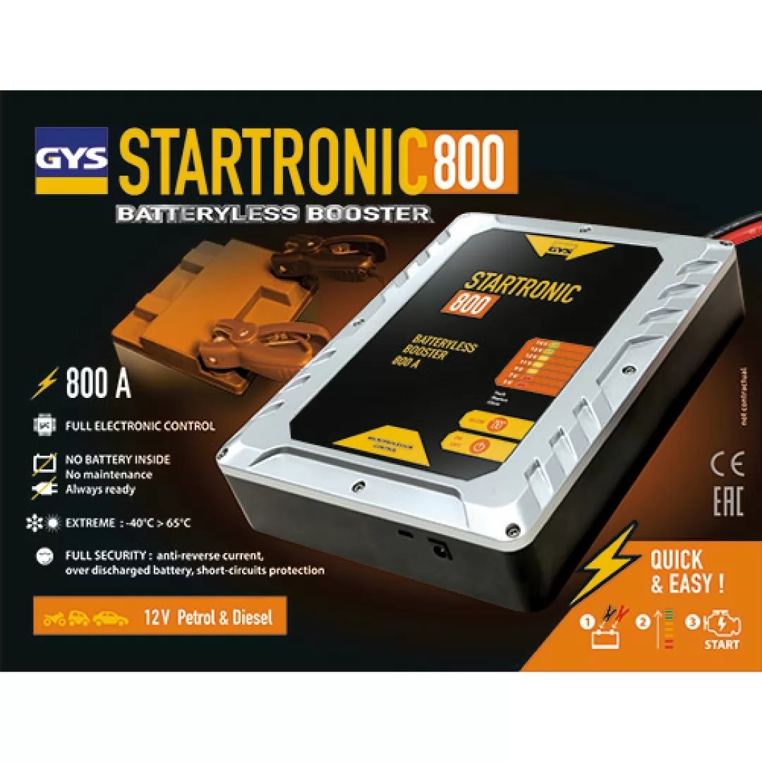 Пусковое устройство GYS STARTRONIC 800 (12 В, 800 А, 1,86 кг) купить в  Челябинске | Цена от производителя | отзывы, скидки, наличие, доставка |  Дельта-Инжиниринг.ру